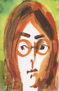 Cartoon: John Lennon (small) by Kestutis tagged postcard john lennon england beatles music kestutis lithuania