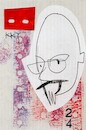 Cartoon: Journalist (small) by Kestutis tagged journalist dada communication globalization postcard kestutis lithuania art kunst