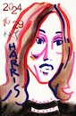 Cartoon: Kamala Harris (small) by Kestutis tagged kamala,harris,election,discussion,debate,kestutis,lithuania,sketch,postcard,donald,trump