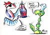 Cartoon: ONE GLASS (small) by Kestutis tagged glass,pirates,adventure,happening,cook,turtle,rum