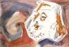 Cartoon: Painter Saulius Kruopis (small) by Kestutis tagged sketch,dada,postcard,art,expressionismus,kunst,kestutis,lithuania,expressionism