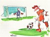 Cartoon: Penalty shot (small) by Kestutis tagged penalty shot kestutis lithuania ball boxing glove elfmeterschießen europameisterschaft uefa euro football soccer referee