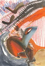 Cartoon: Sea birds (small) by Kestutis tagged kestutis lithuania sea bird watercolor dada nature