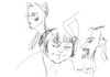 Cartoon: Sketch. Artists and model (small) by Kestutis tagged sketch,artists,and,model,art,kunst,kestutis,lithuania