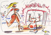 Cartoon: SUMMER OLYMPICS. HANDBALL (small) by Kestutis tagged summer,olympics,london,2012,handball,man,woman,beach,sport