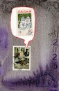 Cartoon: Thinking about Monday (small) by Kestutis tagged thinking,monday,absinthe,kestutis,lithuania,art,kunst,dada,postcard,briefmarke,stamp,post