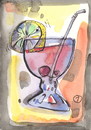 Cartoon: PARTY. TOOT. TUTEN (small) by Kestutis tagged jolly,party,music,song,microphone,toot,tuten,strip,comic,zitronenscheibe,lemon,kestutis,siaulytis,lithuania,adventure,glass,alcohol