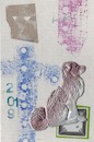 Cartoon: Walking with a dog (small) by Kestutis tagged walking dog dada postcard kestutis lithuania