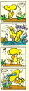 Cartoon: Water! (small) by Kestutis tagged water mushroom forest wald chanterelle strip comic kinder education children kids child kind thank pfifferlinge flower kestutis lithuania adventure