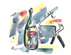 Cartoon: WINE AND NIGHT (small) by Kestutis tagged wine,night,glass,finisch