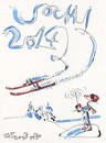 Cartoon: Winter Olympic. Freestyle skiing (small) by Kestutis tagged freestyle skiing winter sports olympic sochi 2014 kestutis lithuania