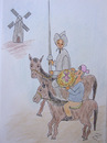 Cartoon: Don Quixote and Sancho Pizza (small) by Zoran tagged pizzapitch