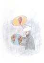Cartoon: Pease (small) by Zoran tagged peace,war,contest,nasreddin,hoxha,planet