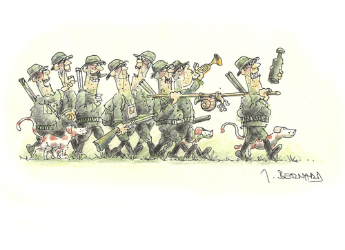 Cartoon: ohne Titel (medium) by jiribernard tagged jagd,jäger,beute,trophäe,halali,sauferei,erfolg,feiern,trottel,schnecke,jagd,jäger,beute,sauferei,erfolg,feiern,trottel,schnecke