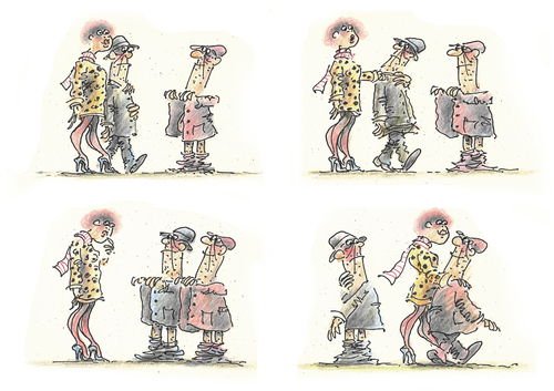 Cartoon: ohne Titel (medium) by jiribernard tagged exhibitionist,ehepaar,wahl,entscheidung,enttäuschung,vergleich,exhibitionist,ehepaar,wahl,entscheidung,enttäuschung,vergleich