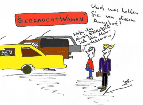 Cartoon: Exklusiv (medium) by al_sub tagged auto,kauf,mehrwertsteuer,exklusiv,sonderangebot