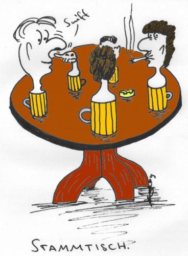 Cartoon: Stammtisch (medium) by al_sub tagged stammtisch,round,table