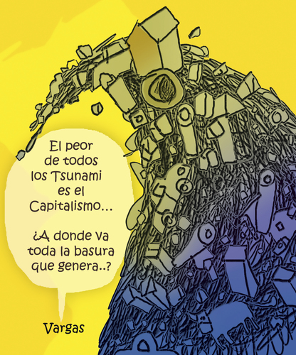 Cartoon: TSUNAMI CAPITALISTA (medium) by OTORONGO tagged politica