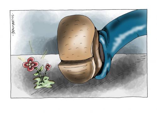 Cartoon: flower (medium) by Dimoulis tagged nature