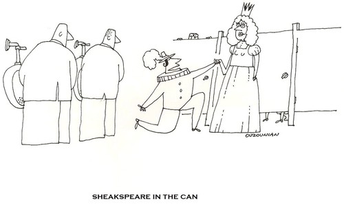 Cartoon: drama and stuff (medium) by ouzounian tagged sheakspeare,drama,toilets,theatre