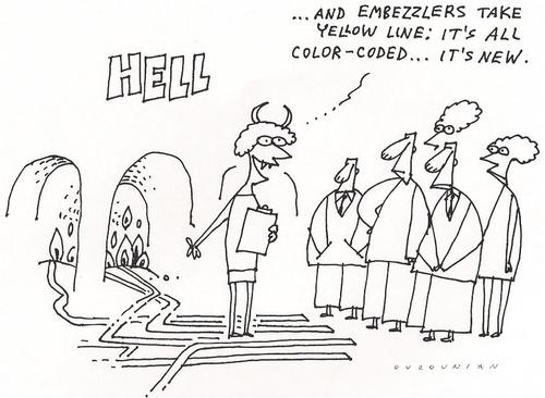Cartoon: hell and stuff (medium) by ouzounian tagged hell