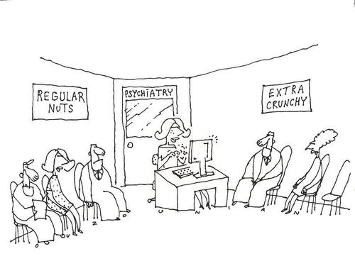 Cartoon: psychiatry and stuff (medium) by ouzounian tagged doctors,patients,psychiatry,nuts
