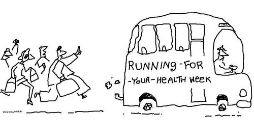 Cartoon: running and stuff (medium) by ouzounian tagged transport,running,fitness