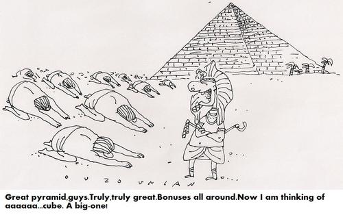 Cartoon: pyramid (medium) by ouzounian tagged egyptians,ancient,pyramids,faraons