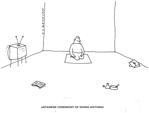 Cartoon: japanese ceremonies and stuff (medium) by ouzounian tagged idleness,ceremonies,japanese,oriental