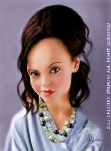 Cartoon: Christina Ricci (medium) by cristianst tagged caricature