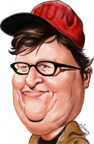 Cartoon: Michael Moore (medium) by cristianst tagged famous,people