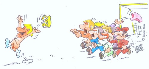 Cartoon: Splitternackt (medium) by okoksal tagged fussbalwette
