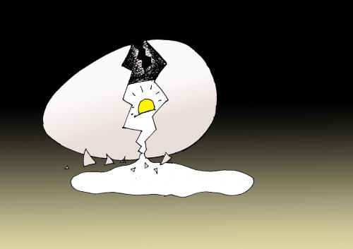 Cartoon: Egg (medium) by Slobodan Trifkovic tagged egg