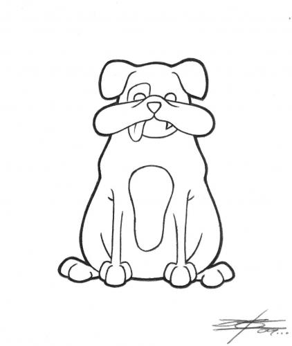 Cartoon: fat dog Ralph (medium) by James tagged character,dog,fat,animal,animals,toon