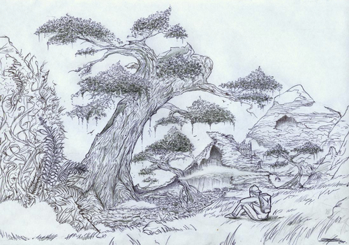 Cartoon: Forest (medium) by James tagged art,illustration,forest,drawing,fantasy,adventure
