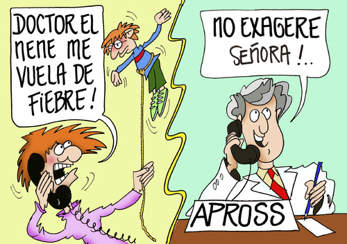 Cartoon: DIBUJO PARA APROSS (medium) by HCATALAN tagged fiebre,apross,doctor,catalan,hcatalan,cordoba,argentina