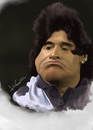 Cartoon: Maradona (small) by ilustraguga tagged maradona digital illustration