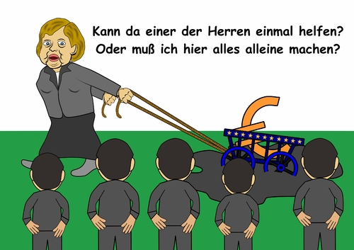 Cartoon: die Rolle Deutschlands... (medium) by RiwiToons tagged merkel,europakrise,europa,europäische,eu,deutschland,brüssel,eurokrise,euro,union,regierungskrise,wirtschaftskrise,wirtschaftsunion,europäer,banken,bankwesen,bankenkrise,schulden,schuldenstaat,abwertung,rating,ratingagentur