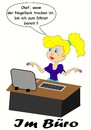 Cartoon: Im Büro (small) by RiwiToons tagged büro,computer,schreibtisch,sekretärin,kosmetik,fingernägel,nagellack,blondi,blond
