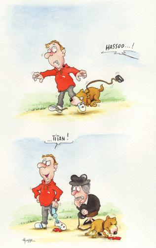Cartoon: titan (medium) by ms rainer tagged handicap,hund