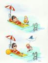 Cartoon: swimmingpool (small) by ms rainer tagged swimmingpool,handicap,sonne,wasser