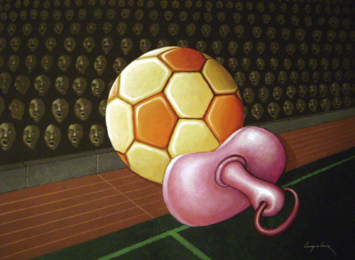 Cartoon: Football toy (medium) by luka tagged football