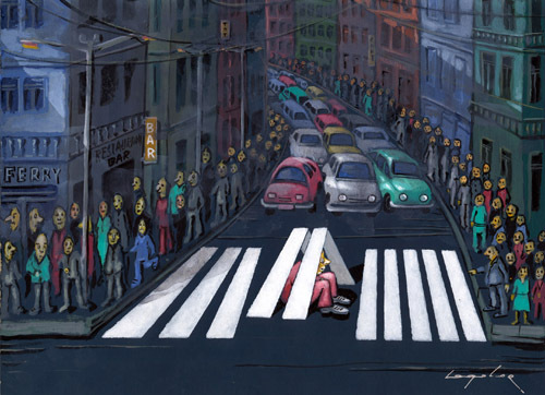 Cartoon: Pedestrian (medium) by luka tagged city