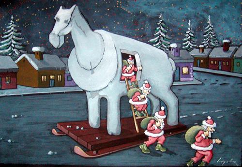 Cartoon: Troja Horse (medium) by luka tagged horse