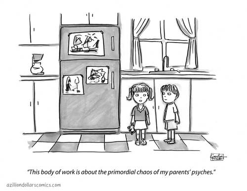 Cartoon: Fridge art (medium) by a zillion dollars comics tagged kids,psychology,parenting,art