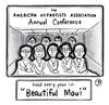 Cartoon: AHA- American Hypnotists Assoc. (small) by a zillion dollars comics tagged psychology,hypnotism,business,conference,hawaii