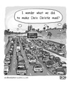 Cartoon: Lingering Questions (small) by a zillion dollars comics tagged politics,scandal,corruption,new,jersey,traffic