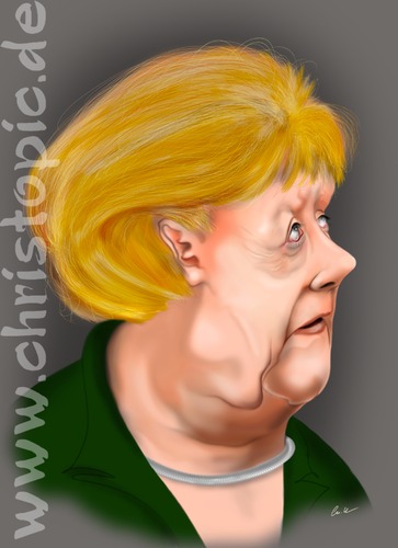 Cartoon: Angela Merkel (medium) by KryCha tagged angela,merkel,german,chancellor,kanzlerin,angie