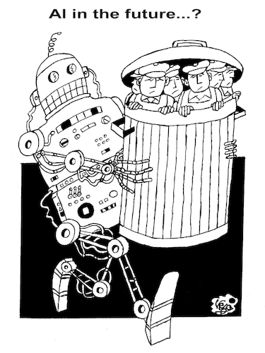 Cartoon: AI in the future...? (medium) by Vejo tagged ai,jobs,text,incorrect,economy