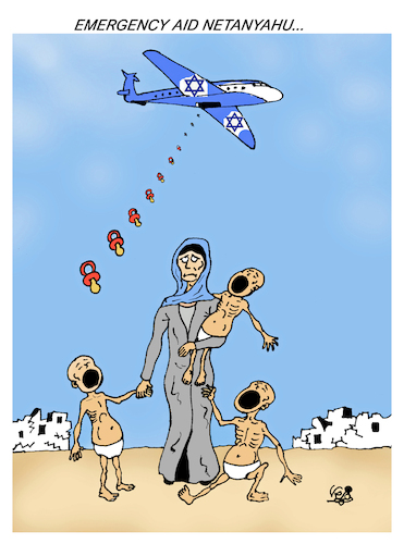 Cartoon: Emergency Aid ... (medium) by Vejo tagged hunger,children,women,emergency,aid
